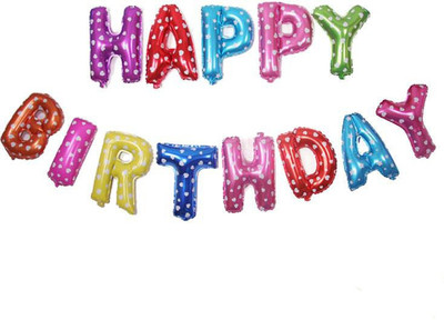 

Events Framer Printed Happy Birthday Multi Letter Balloon(Multicolor, Pack of 1)