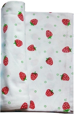 PEUBUD Printed  Crib Baby Blanket(Cotton, White