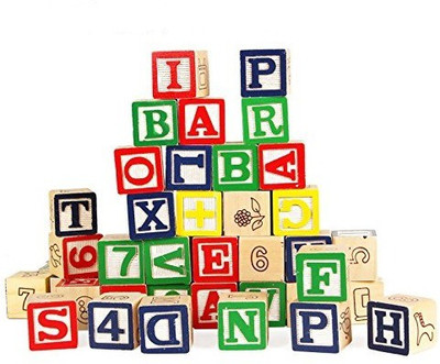 

Skywalk ABC 123 Wooden Blocks(Multicolor)
