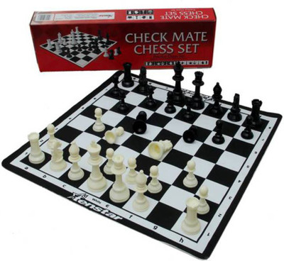 

StepInnStore ''BEST QUALITY'' FOLDABLE CHESS MAT WITH 32 PLASTIC PAWNS 5 inch Chess Board(Multicolor)