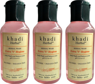 

Khadi Herbal HERBAL WASH EXTRA V HYGIENE - 330(300 ml, Pack of 3)