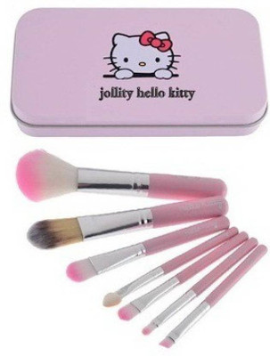 

jollity High Quality Hello Kitty Pink pack Of 7 Make Up Brushes(Pack of 7)