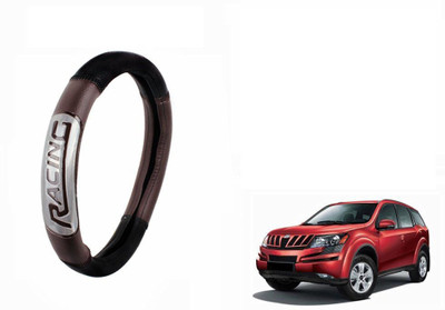 CARIZO Steering Cover For Mahindra XUV 500(Black, Brown, Leather)