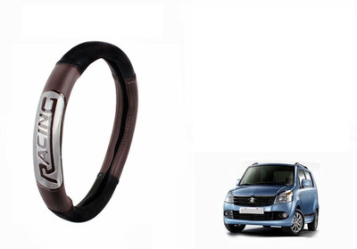 CARIZO Steering Cover For Maruti WagonR(Black, Brown, Leatherite)