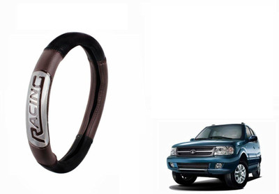 CARIZO Steering Cover For Tata Safari(Black, Brown, Leatherite)