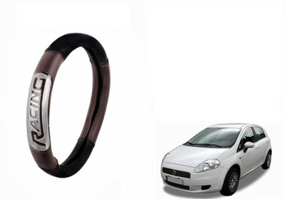 CARIZO Steering Cover For Fiat Punto(Black, Brown, Leatherite)