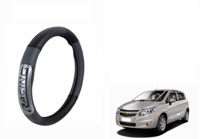 CARIZO Steering Cover For Chevrolet Sail UVA(Black, Grey, Leatherite)
