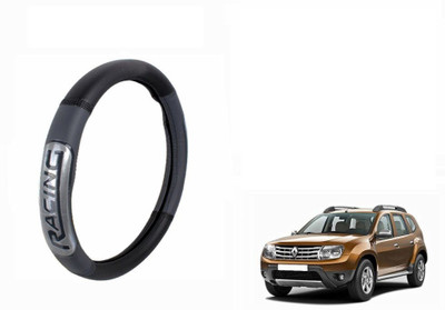 CARIZO Steering Cover For Renault Duster(Black, Grey, Leatherite)