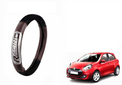 CARIZO Steering Cover For Renault Pulse(Black, Brown, Leatherite)