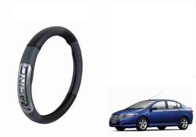 CARIZO Steering Cover For Honda City(Black, Grey, Leatherite)