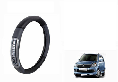 CARIZO Steering Cover For Maruti WagonR(Black, Grey, Leatherite)