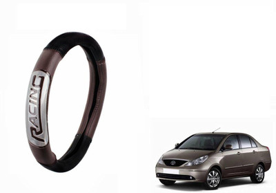 CARIZO Steering Cover For Tata Indigo(Black, Brown, Leatherite)