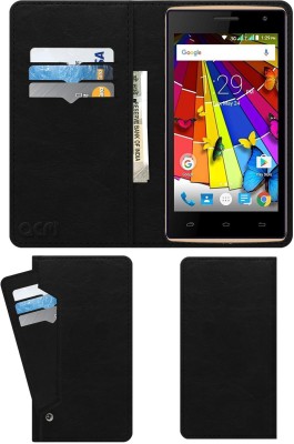 ACM Flip Cover for Spice Xlife M44q(Black, Cases with Holder, Pack of: 1)