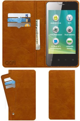 ACM Flip Cover for Celkon A59(Gold, Cases with Holder, Pack of: 1)