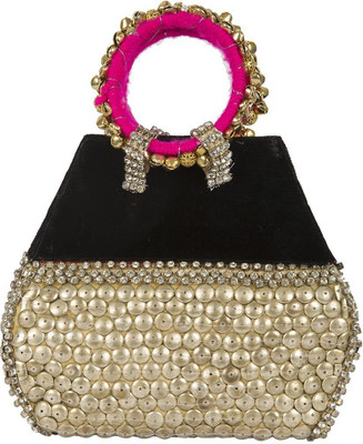

The Indian Handicraft Store Party Black Clutch