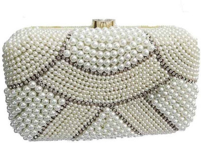 

The Indian Handicraft Store Party White Clutch
