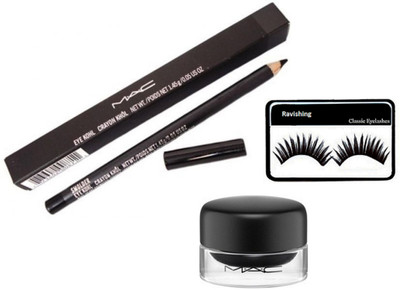 

ravishing Eyelashas, Pancil Kajal, Fludline Eyeliner(Set of 2)