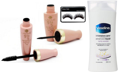 

power point Eyelashes, Eyeliner & Mascara & intensive care advanced repair lightly scented(Set of 4)
