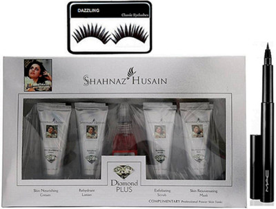 

DAZZLING Eyelashes & Shahnaz Husain Dimond Facial KIt & Pen Eyeliner(Set of 3)