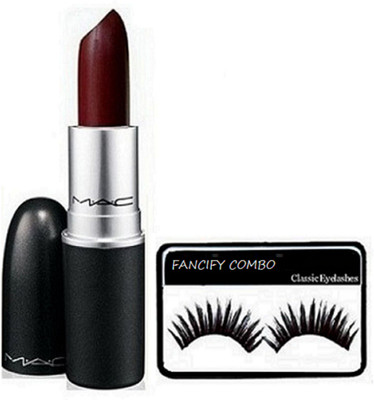

FANCIFY COMBO eyelashes,mac lipstick(Set of 2)