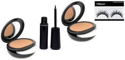 

Ultimate Eyelashes, Mac Studio Fix Compact (Pack of 2), Liquid Eyeliner(Set of 4)