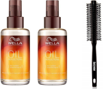 

Aaxyone Hair Brush With WellaaProfessionals Oil Reflections Smoothening Treatment Hair Oil Combo(Set of 3)