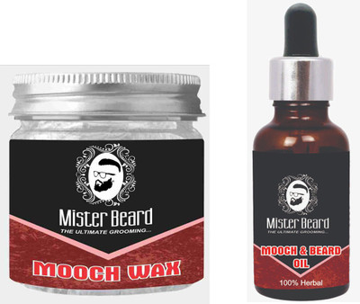 

Mister Beard MOOCH WAX 100gm WITH MOOCH & BEARD OIL 35ml(Set of 2)