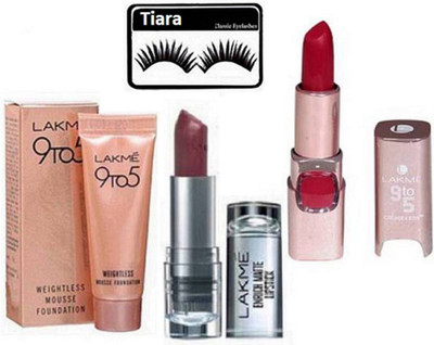 

tiara Eyelashes , Weightless Mousse, Lipstick&Enrich Lipstick(Set of 4)