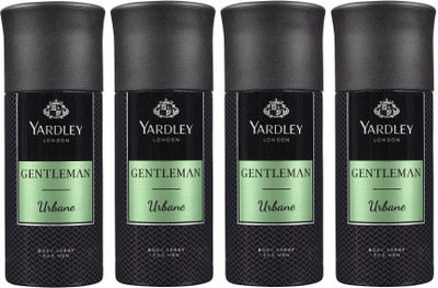 

Yardley London Four URBANE Body Spray - For Men(600 ml, Pack of 4)