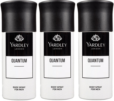 

Yardley London Three QUANTUM Body Spray - For Men(450 ml, Pack of 3)