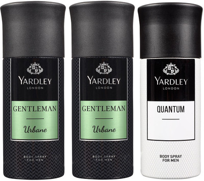 

Yardley London Two URBANE & One QUANTUM Body Spray - For Men(450 ml, Pack of 3)