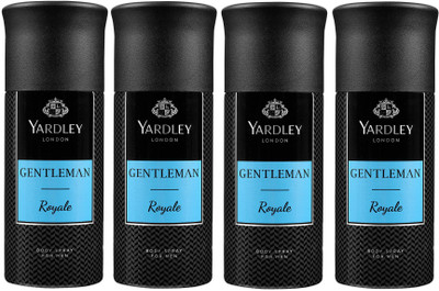 

Yardley London Four ROYALE Body Spray - For Men(600 ml, Pack of 4)