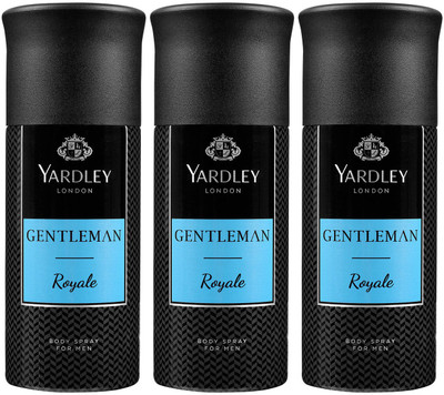 

Yardley London Three ROYALE Body Spray - For Men(450 ml, Pack of 3)