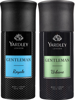 

Yardley London One ROYALE & One URBANE Body Spray - For Men(300 ml, Pack of 2)