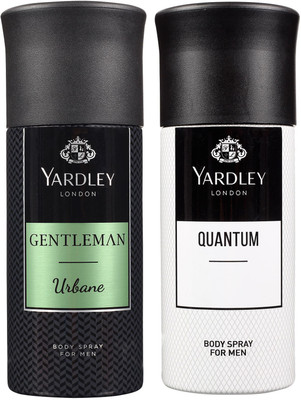 

Yardley London One URBANE & One QUANTUM Body Spray - For Men(300 ml, Pack of 2)