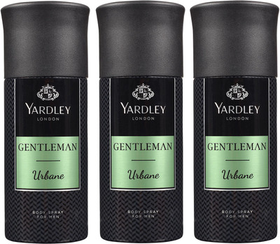 

Yardley London Three URBANE Body Spray - For Men(450 ml, Pack of 3)