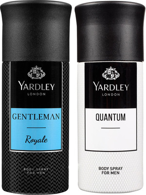

Yardley London One ROYALE & One QUANTUM Body Spray - For Men(300 ml, Pack of 2)