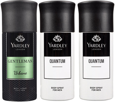 

Yardley London One URBANE & Two QUANTUM Body Spray - For Men(450 ml, Pack of 3)