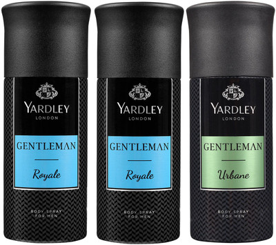 

Yardley London Two ROYALE & One URBANE Body Spray - For Men(450 ml, Pack of 3)