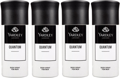 

Yardley London Four QUANTUM Body Spray - For Men(600 ml, Pack of 4)
