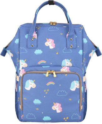 

ShopyBucket Baby Diaper Backpack Nursing Bags Maternity Travel Backpack Designer Nappy Stroller Bag (Multicolour) Matte(Blue)