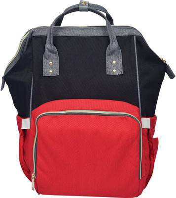 

ShopyBucket Fashion Mummy Maternity Diaper Bag Large Baby Nursing Bag Travel Backpack Designer Nappy Stroller Bag Baby Care Matte(Red, Black), Black;red