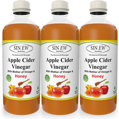 

Sinew Nutrition with Mother of Vinegar and Honey 1500 ml Apple Cider Vinegar(3x500 ml, Apple Flavored)