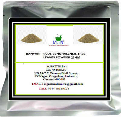 

MGBN BANYAN - FICUS BENGHALENSIS TREE LEAVES POWDER-25 GM(25 g)