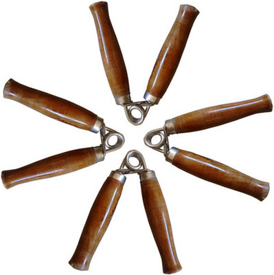 

StepInnStore ''BEST QUALITY'' 4*PCS WOODEN Hand Grip/Fitness Grip(Brown)