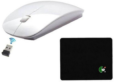

Blendia Premium series pad WITH Wireless Optical Mouse (USB, White) Combo Set(White)