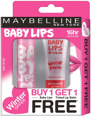 

Maybelline baby lips color winter flush pink lolita(Pack of: 2, 4 g)