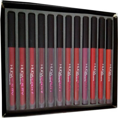 

Huda Beauty love New Edition Of High Quality 12 Liquid Matte Set(Multicolor)