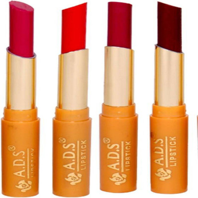 

ADS Durable Non-Smudging lipstick set of 4 multicolor(multicolor)