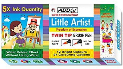 Add Gel Little Artist Brush Pen Pack of 2(Set of 2, Multicolor)